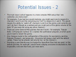 Potential Issues - 2